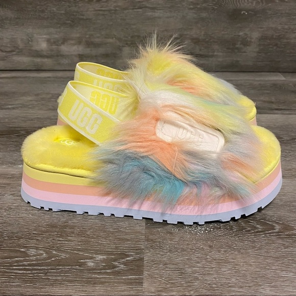 UGG |  Disco Tie Dye Slides Slippers Margarita Size 8 - Picture 2 of 10